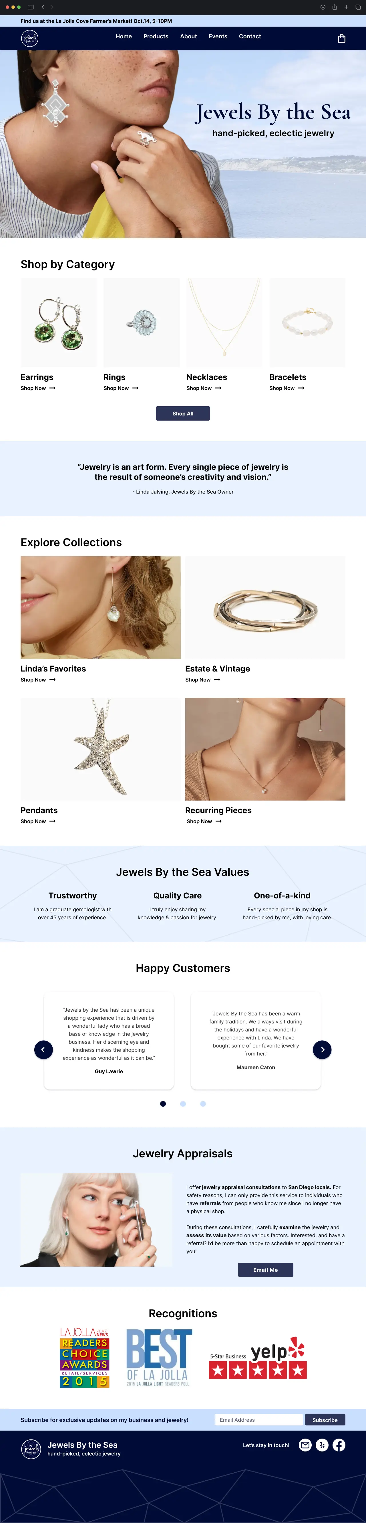 jewels by the sea homepage